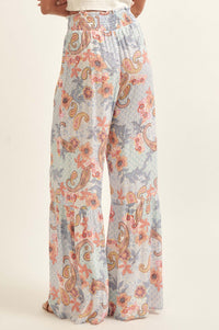 Fantasy World Paisley Wide-Leg Drawstring Pants - ShopPromesa