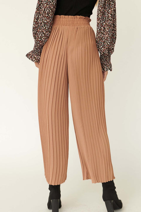 Pleated palazzo trousers - Woman | MANGO OUTLET United Kingdom