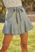 Ready for More Distressed Denim Ruffle Skort - ShopPromesa