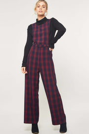 Making the Grade Plaid Overall Jumpsuit - ShopPromesa
