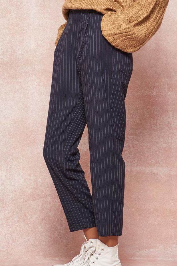 Pinstripe Jungle Striped Pleated Pants - ShopPromesa