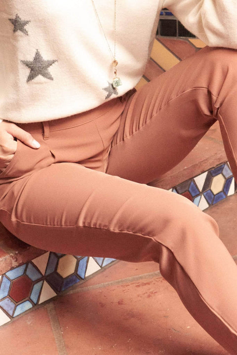 Skinny Dip Tapered Pleat-Front Pants - ShopPromesa