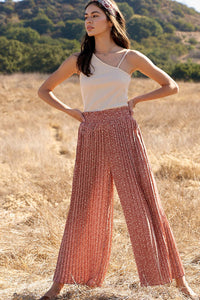 Deep Roots Accordion Pleated Floral Palazzo Pants - ShopPromesa