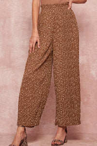 Deep Roots Accordion Pleated Floral Palazzo Pants - ShopPromesa