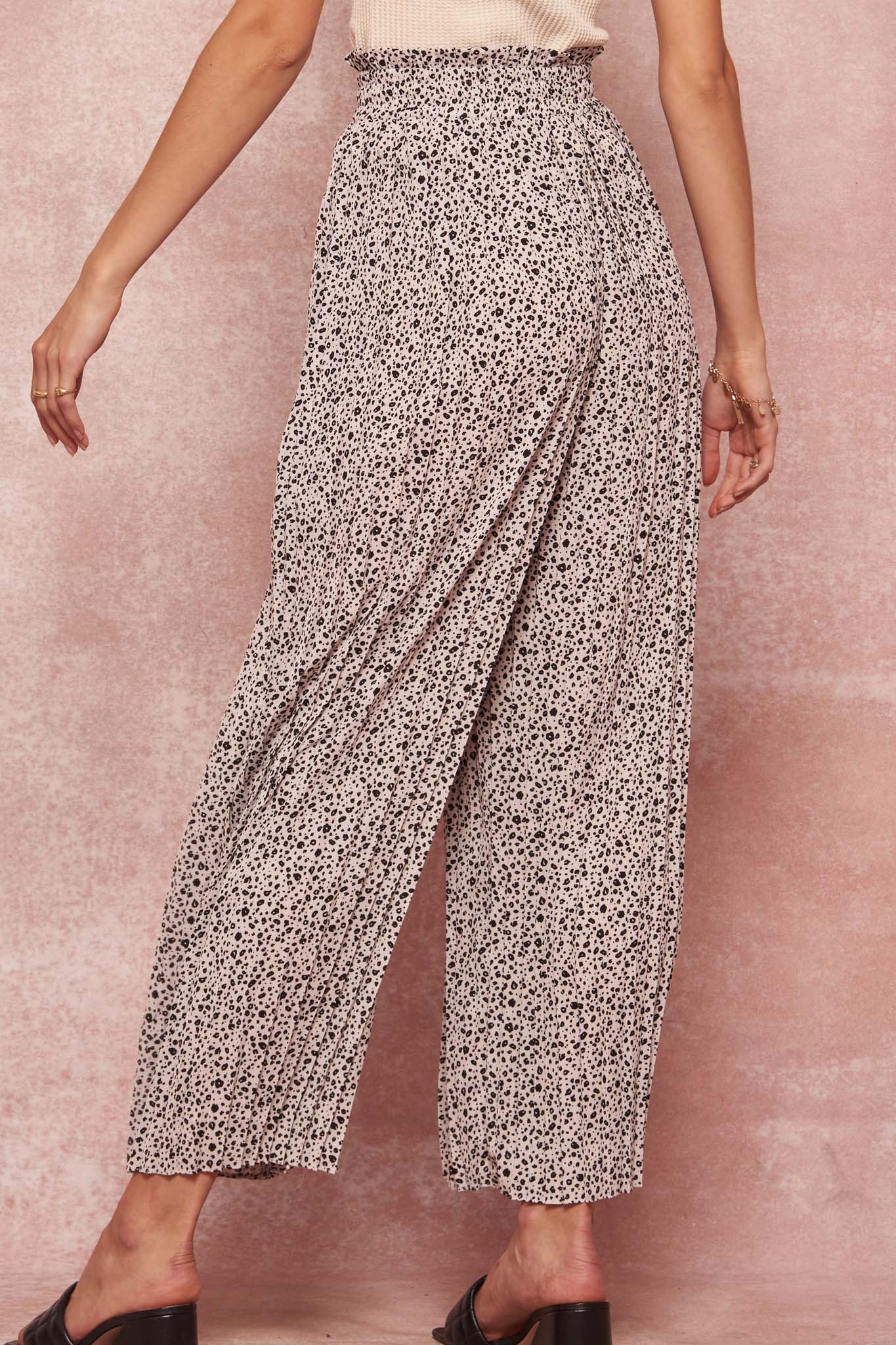 Deep Roots Accordion Pleated Floral Palazzo Pants - ShopPromesa