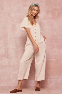 Perfect Timing Linen-Blend Wide-Leg Jumpsuit - ShopPromesa