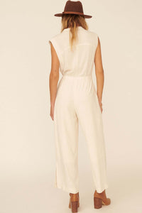 Better Nature Sleeveless Drawstring Jumpsuit - ShopPromesa