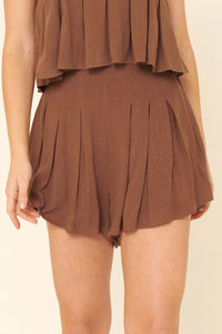 Shake It Off Pleated Wide-Leg Pocket Shorts - ShopPromesa