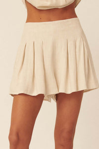 Shake It Off Pleated Wide-Leg Pocket Shorts - ShopPromesa