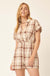 Trust in You Plaid Surplice Romper - ShopPromesa