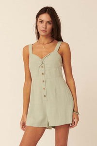 Dare to Dream Sleeveless Tie-Back Romper - ShopPromesa