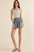 Just Dance Pleated Acid-Wash Denim Skort - ShopPromesa