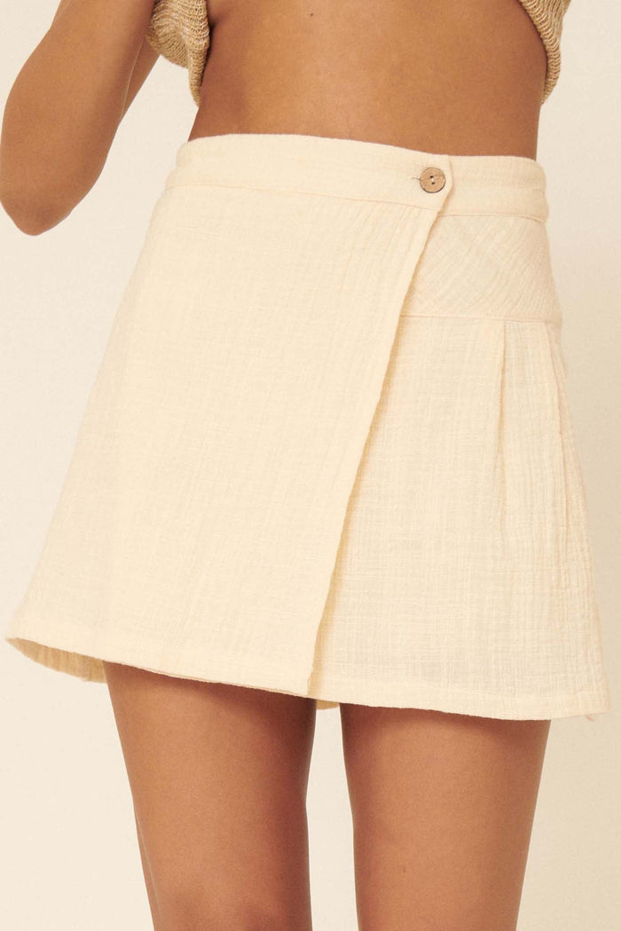 Grand Slam Buttoned Wrap Tennis Skort - ShopPromesa