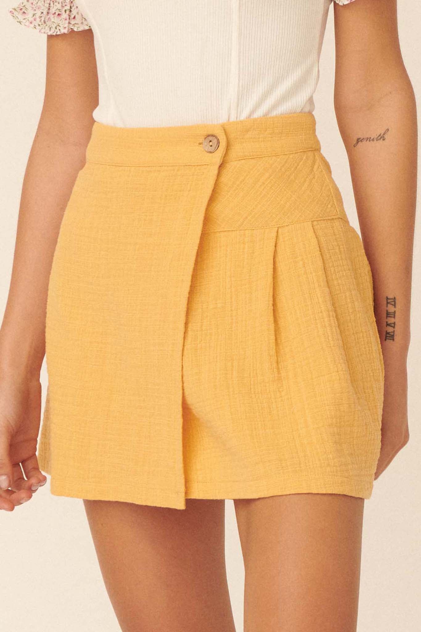 Grand Slam Buttoned Wrap Tennis Skort - ShopPromesa