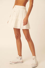 Feeling Flirty Ruffled Cotton Mini Skirt - ShopPromesa