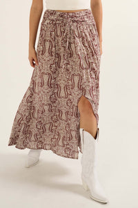 Beauty Queen Ornate Floral-Print Maxi Skirt - ShopPromesa