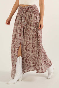 Beauty Queen Ornate Floral-Print Maxi Skirt - ShopPromesa