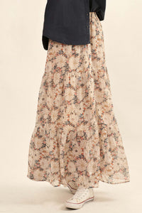 Embrace the Day Tiered Floral Maxi Skirt - ShopPromesa