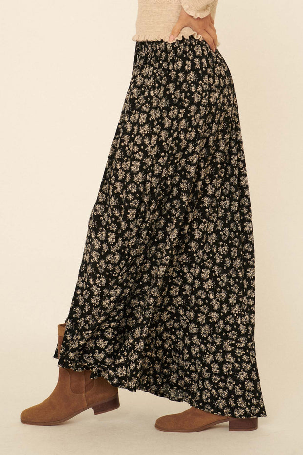 Blissful Blooms Floral Button-Front Maxi Skirt - ShopPromesa