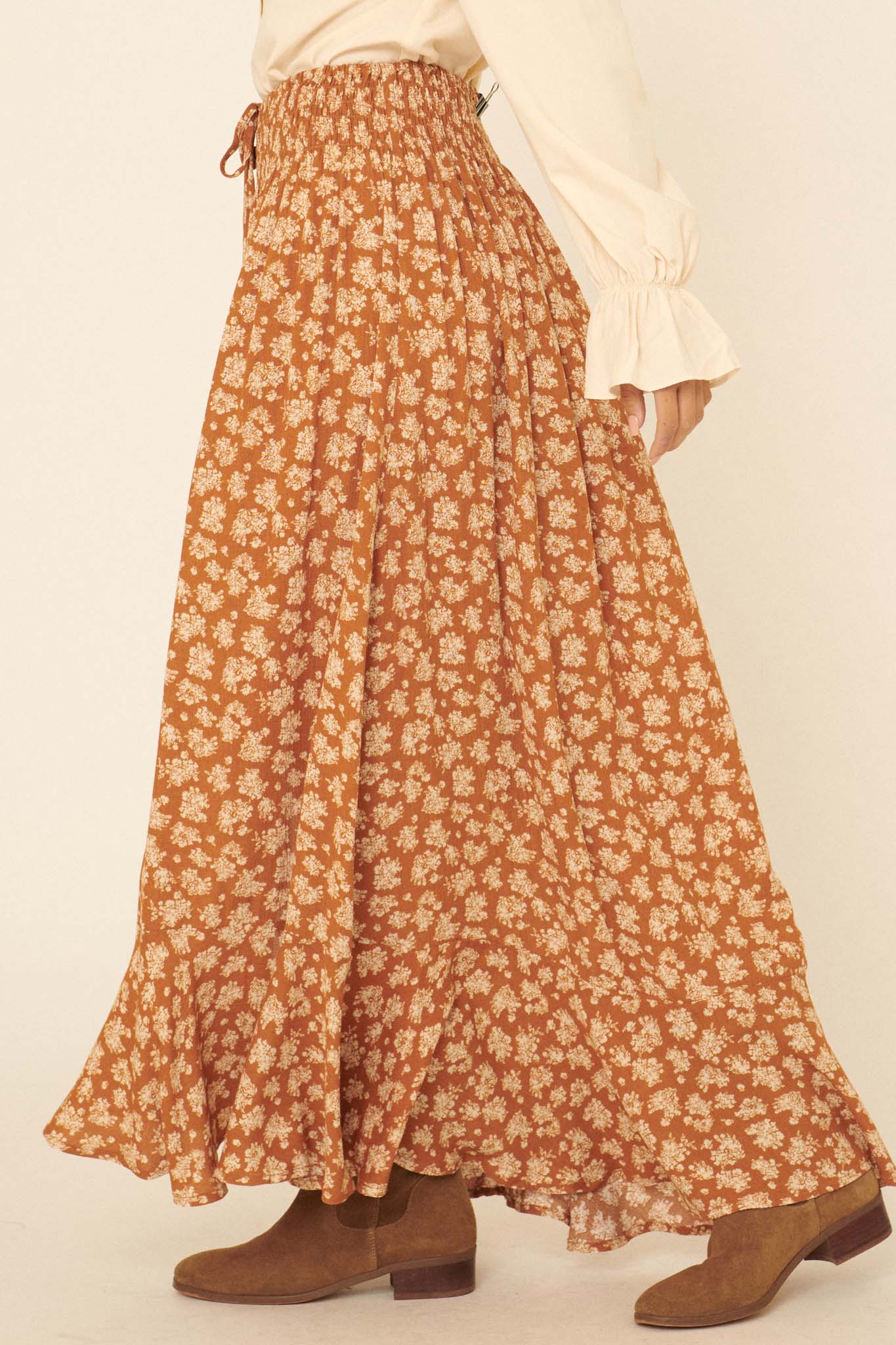 Blissful Blooms Floral Button-Front Maxi Skirt - ShopPromesa