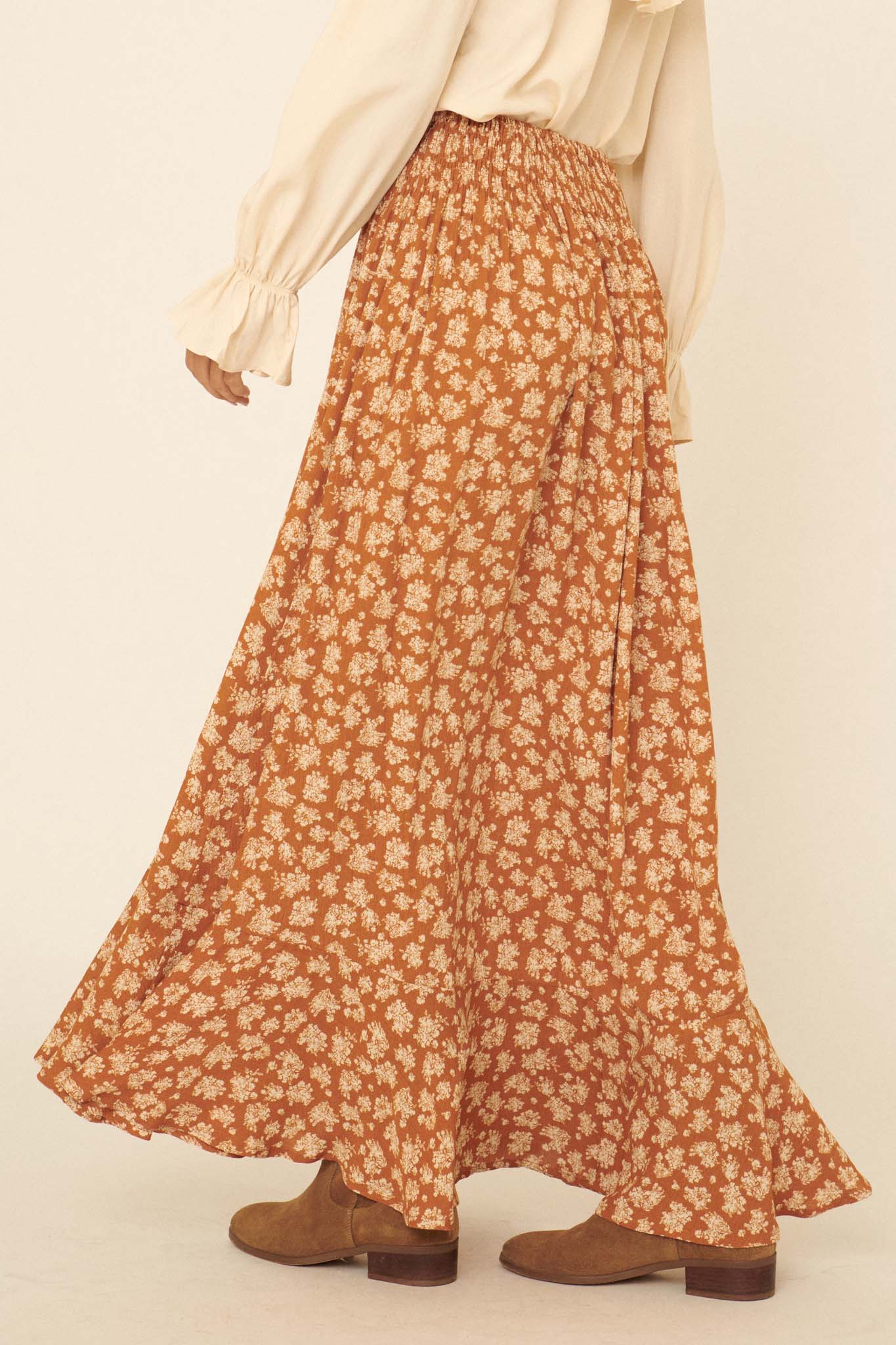 Blissful Blooms Floral Button-Front Maxi Skirt - ShopPromesa