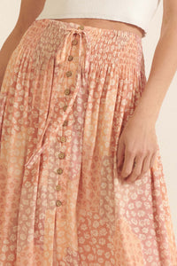 Almost Paradise Floral Patchwork-Print Maxi Skirt - ShopPromesa