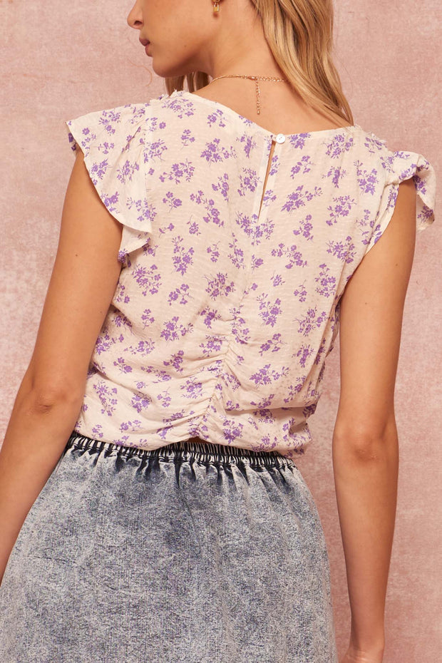 Dainty Blooms Ruched Floral-Print Top - ShopPromesa