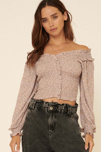 Paradise Found Smocked Floral Peasant Top - ShopPromesa