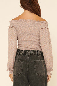 Paradise Found Smocked Floral Peasant Top - ShopPromesa