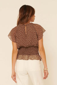 Whispered Love Floral Chiffon Peplum Top - ShopPromesa