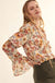 Day by Day Floral Chiffon Trumpet-Sleeve Top - ShopPromesa