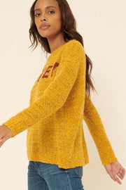 Honey Honey Popcorn Knit Graphic Sweater - ShopPromesa