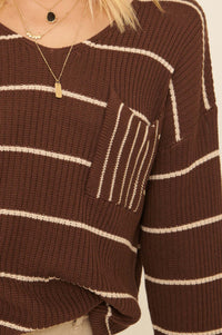 Parallel Lives Oversized Striped Pocket Sweater - ShopPromesa