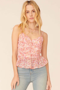 Believe in Magic Floral Peplum Cami Top - ShopPromesa