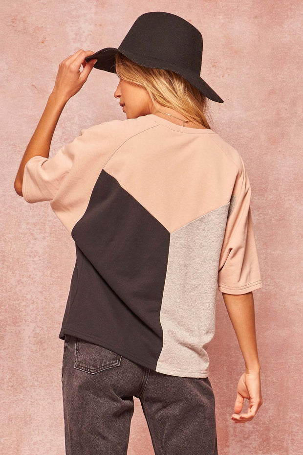 Tri Anything Colorblock Short-Sleeve Sweatshirt - ShopPromesa