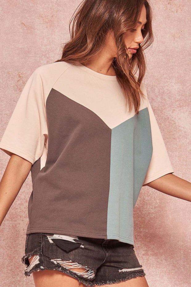 Tri Anything Colorblock Short-Sleeve Sweatshirt - ShopPromesa