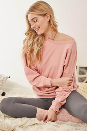Warmest Regards Lace-Up Back Sweatshirt - ShopPromesa