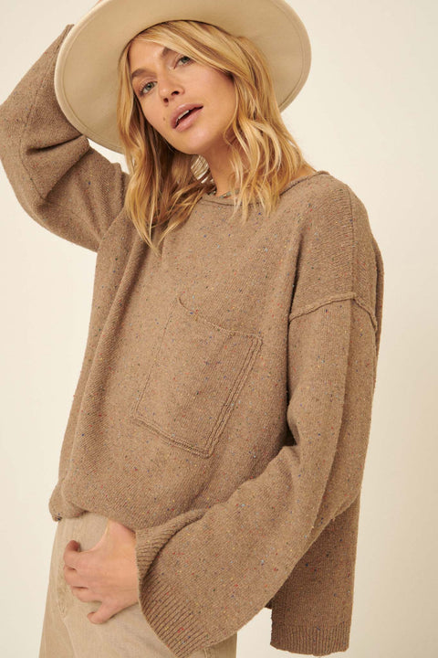 Warm Embers Oversized Confetti Pocket Sweater - ShopPromesa