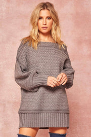 Promise Me Cable Knit Oversized Sweater - ShopPromesa