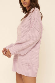 Pure Bliss Oversized Cable Knit Sweater - ShopPromesa