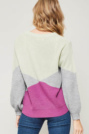 Point of View Geometric Colorblock Sweater - ShopPromesa