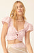 Sugar and Spice Gingham Cutout Crop Top - ShopPromesa