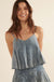 Top of the World Pleated Denim Cami Top - ShopPromesa