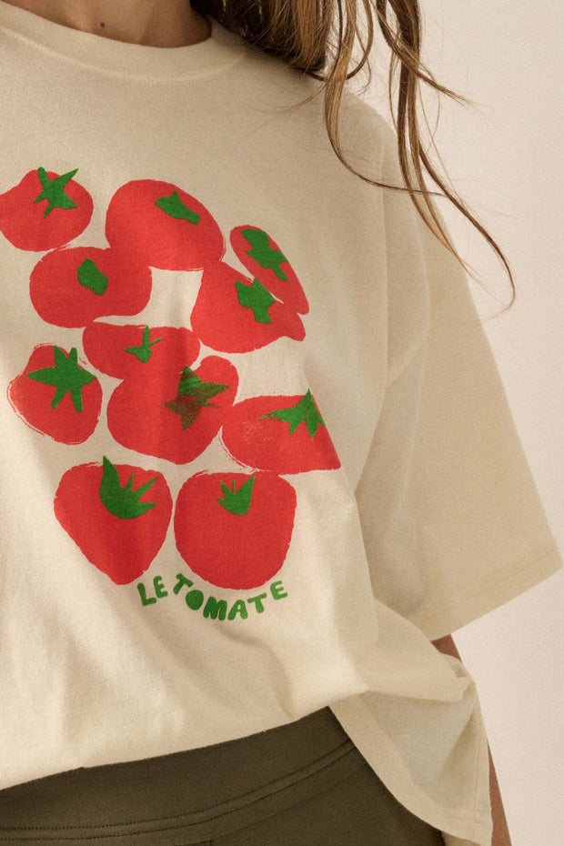Le Tomate Vintage-Print Drop-Shoulder Graphic Tee - ShopPromesa