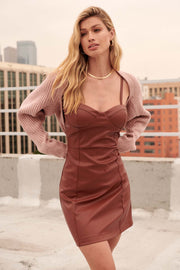 Pleather Principle Vegan Leather Mini Dress - ShopPromesa