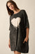 Melting Heart Vintage-Wash Graphic T-Shirt Dress - ShopPromesa