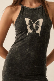 Butterfly Effect Graphic Racer-Neck Tank Maxi Dress - ShopPromesa