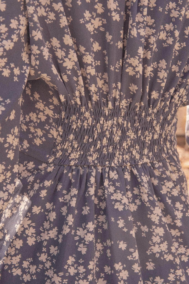 Secret Garden Floral Puff-Sleeve Midi Dress - ShopPromesa