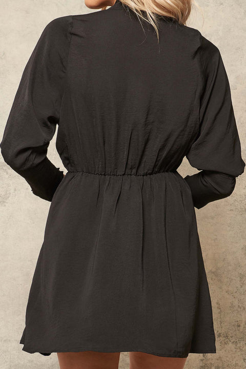 Luster for Life Textured Satin Mini Dress - ShopPromesa