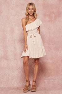 Kindred Spirit Ruffled One-Shoulder Mini Dress - ShopPromesa